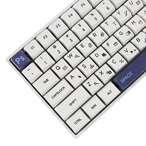 YMDK 142 PS MDA Profiel Dye Sub Keycaps Ergonomische Dikke PBT Keycap Set voor Photoshop TKL GK61 64 68 75 87 96 104 GMMK MX Toetsenbord