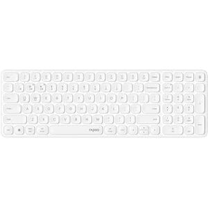 RAPOO E9310M Draadloos toetsenbord Bluetooth & 2.4G USB draadloos, Multi Device tot 4 apparaten, compacte aluminium behuizing plat, werkt op batterijen, QWERTZ lay-out Duits, wit RAPOO E9310M Draadloos toetsenbord Bluetooth & 2.4G USB draadloos, Multi Device tot 4 apparaten, compacte aluminium behuizing plat, werkt op batterijen, QWERTZ lay-out Duits, wit