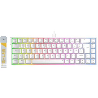 THE G-LAB Keyz Titanium HE White – gaming-toetsenbord 65% magnetische hot swap switch THE G-LAB Keyz Titanium HE White – gaming-toetsenbord 65% magnetische hot swap switch