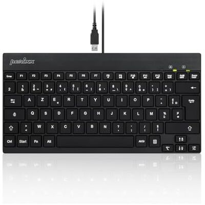 Perixx USB PERIBOARD-326 Mini-toetsenbord met achtergrondverlichting en low-profile toetsen, QWERTY Italiaans Perixx USB PERIBOARD-326 Mini-toetsenbord met achtergrondverlichting en low-profile toetsen, QWERTY Italiaans