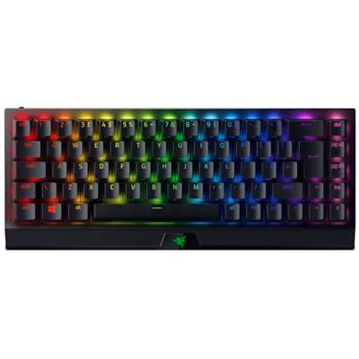 Razer BlackWidow V3 Mini HyperSpeed (gele schakelaar) Draadloos 65% mechanisch gamingtoetsenbord (stille mechanische schakelaars, Bluetooth, USB-C, Stealth Pudding Keycaps) UK Layout Zwart Razer BlackWidow V3 Mini HyperSpeed (gele schakelaar) Draadloos 65% mechanisch gamingtoetsenbord (stille mechanische schakelaars, Bluetooth, USB-C, Stealth Pudding Keycaps) UK Layout Zwart