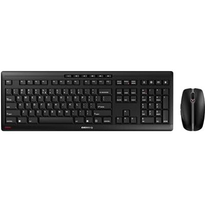 CHERRY STREAM DESKTOP RECHARGE, Draadloos Toetsenbord en Muis Set, EU Indeling (QWERTY), Verbinding via 2,4 GHz, Stille Toetsaanslag, Oplaadbaar, Zwart CHERRY STREAM DESKTOP RECHARGE, Draadloos Toetsenbord en Muis Set, EU Indeling (QWERTY), Verbinding via 2,4 GHz, Stille Toetsaanslag, Oplaadbaar, Zwart