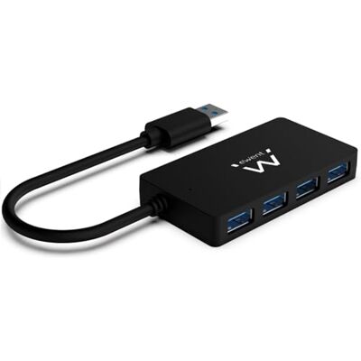 Ewent EW1136 USB 3.0-hub, 4 poorten voor gegevensoverdracht, 5 Gbps Ewent EW1136 USB 3.0-hub, 4 poorten voor gegevensoverdracht, 5 Gbps