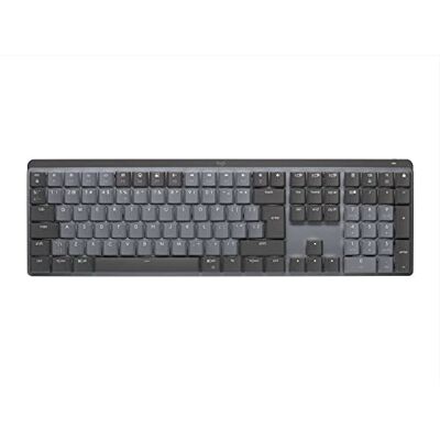 Logitech MX Mechanisch, Draadloos Verlicht Toetsenbord, Stille Tactiele Schakelaars, Duitse QWERTZ indeling Grijs Logitech MX Mechanisch, Draadloos Verlicht Toetsenbord, Stille Tactiele Schakelaars, Duitse QWERTZ indeling Grijs