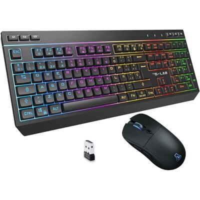 THE G-LAB Combo Tungsten EX Draadloos gamingtoetsenbord en muis drievoudige verbinding 2,4 GHz/BT/kabel Spaans QWERTY-toetsenbord RGB & Macro Muis 6400 dpi PC/PS4/PS5 THE G-LAB Combo Tungsten EX Draadloos gamingtoetsenbord en muis drievoudige verbinding 2,4 GHz/BT/kabel Spaans QWERTY-toetsenbord RGB & Macro Muis 6400 dpi PC/PS4/PS5