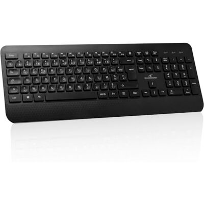 Bluestork KB Office R2 – draadloos toetsenbord, twee BT- / 2,4 GHz verbinding, Bluetooth-toetsenbord, pc, oplaadbaar, USB-C, 70 uur batterijduur, stil – Windows/tablet/mobiel – Franse AZERTY-lay-out Bluestork KB Office R2 – draadloos toetsenbord, twee BT- / 2,4 GHz verbinding, Bluetooth-toetsenbord, pc, oplaadbaar, USB-C, 70 uur batterijduur, stil – Windows/tablet/mobiel – Franse AZERTY-lay-out