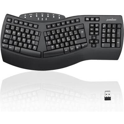Perixx PERIBOARD-612 Ergonomisch draadloos en bluetooth-toetsenbord, compatibel met Windows 10 en Mac OS X, Italiaanse lay-out Perixx PERIBOARD-612 Ergonomisch draadloos en bluetooth-toetsenbord, compatibel met Windows 10 en Mac OS X, Italiaanse lay-out