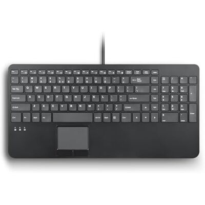 Perixx PERIBOARD-534 Compact QWERTY bekabeld toetsenbord met touchpad stille schaartoetsen 2 geïntegreerde USB-hubs numeriek toetsenbord plug and play professioneel design zwart Perixx PERIBOARD-534 Compact QWERTY bekabeld toetsenbord met touchpad stille schaartoetsen 2 geïntegreerde USB-hubs numeriek toetsenbord plug and play professioneel design zwart