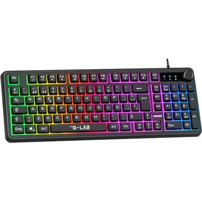 THE G-LAB KEYZ Caesium EX B Gaming-toetsenbord, USB, 98% regenboog, PC/consoles THE G-LAB KEYZ Caesium EX B Gaming-toetsenbord, USB, 98% regenboog, PC/consoles