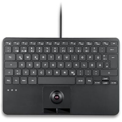 Perixx PERIBOARD-427DE, bekabeld verlicht USB-toetsenbord met trackball, witte en rode achtergrondverlichtingsfunctie, 28,4 × 18,2 × 2,8 cm, geïntegreerde 2 USB-hubs, Duitse lay-out Perixx PERIBOARD-427DE, bekabeld verlicht USB-toetsenbord met trackball, witte en rode achtergrondverlichtingsfunctie, 28,4 × 18,2 × 2,8 cm, geïntegreerde 2 USB-hubs, Duitse lay-out