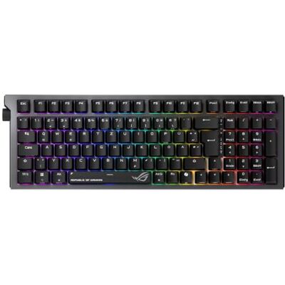 Asus ROG Strix Morph 96 Wireless Custom Gaming-toetsenbord (QWERTZ, ROG NX V2-schakelaars, Bluetooth, 2,4 GHz met ROG SpeedNova draadloze technologie, bekabelde USB, MacOS-ondersteuning, zwart) Asus ROG Strix Morph 96 Wireless Custom Gaming-toetsenbord (QWERTZ, ROG NX V2-schakelaars, Bluetooth, 2,4 GHz met ROG SpeedNova draadloze technologie, bekabelde USB, MacOS-ondersteuning, zwart)