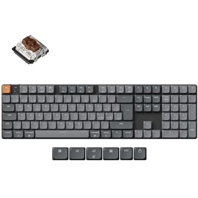 Keychron K5 Max Mechanisch draadloos toetsenbord Italiaanse QWERTY-lay-out, drievoudige verbinding (Bluetooth/2,4 GHz/USB-C), hot-swappable, compatibel met Mac/Windows/Linux Low-Profile Switch Keychron K5 Max Mechanisch draadloos toetsenbord Italiaanse QWERTY-lay-out, drievoudige verbinding (Bluetooth/2,4 GHz/USB-C), hot-swappable, compatibel met Mac/Windows/Linux Low-Profile Switch