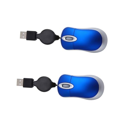 Hemoton 4 Stuks Bedrade Muis Computer Muis Intrekbare Kabel USB Optische Muis Intrekbare Muis Intrekbare USB Muis Laptop Muis Intrekbare Koord Muis Kleine Muis Mini