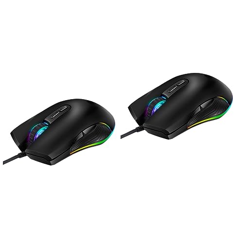 Gatuida 2 Stuks Optische Gamer Gamen Bekabeld 7 Sleutels Gamer Computermuizen Usb Bedraad Muizen Voor Computers Bedrade Pc Computerspelletjes Draad Muis Mechanische Muis Kleurrijk