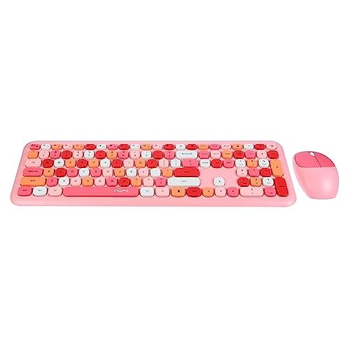 SOLUSTRE Set roze toetsenbordmuis draadloos toetsenbord kantoor accessoires bedraad toetsenbord accessoires voor computers computermuis toetsenborden draadloos multimediatoetsenbord Stom