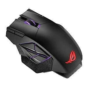 Asus ROG Spatha X wireless gaming muis, 2.4 GHz/bedraad USB, 19.000 DPI optical sensor, 12 progammeerbare knoppen, RGB, Swappable Switch Ontwerp, Mirco Switches, Magnetische Oplaadstandaard, zwart Asus ROG Spatha X wireless gaming muis, 2.4 GHz/bedraad USB, 19.000 DPI optical sensor, 12 progammeerbare knoppen, RGB, Swappable Switch Ontwerp, Mirco Switches, Magnetische Oplaadstandaard, zwart