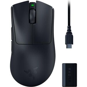Razer DeathAdder V3 Pro + HyperPolling Wireless Dongle Ultralichte e-sportmuis met draadloze pollingsnelheid van 8 KHz (63 g, Optische Focus Pro 30K, Optische Switches 3e Gen) Zwart Razer DeathAdder V3 Pro + HyperPolling Wireless Dongle Ultralichte e-sportmuis met draadloze pollingsnelheid van 8 KHz (63 g, Optische Focus Pro 30K, Optische Switches 3e Gen) Zwart
