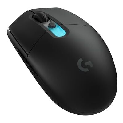 Logitech G305 X SUPERLIGHT, draadloze gaming muis Lichtgewicht (61 g), oplaadbare gaming-pc, HERO 44K-sensor, LIGHTSYNC RGB, 6 knoppen, LIGHTSPEED, Bluetooth, Mac/pc Zwart Logitech G305 X SUPERLIGHT, draadloze gaming muis Lichtgewicht (61 g), oplaadbare gaming-pc, HERO 44K-sensor, LIGHTSYNC RGB, 6 knoppen, LIGHTSPEED, Bluetooth, Mac/pc Zwart