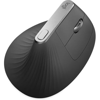 Logitech MX Vertical ergonomische Draadloze Muis, Multi-Device, Bluetooth of 2.4 GHz Unifying USB dongle, 4000 DPI Optische Tracking, 4 Knoppen, snel oplaadbaar, PC/Mac/Laptop/iPad OS Zwart, 1 stuk Logitech MX Vertical ergonomische Draadloze Muis, Multi-Device, Bluetooth of 2.4 GHz Unifying USB dongle, 4000 DPI Optische Tracking, 4 Knoppen, snel oplaadbaar, PC/Mac/Laptop/iPad OS Zwart, 1 stuk