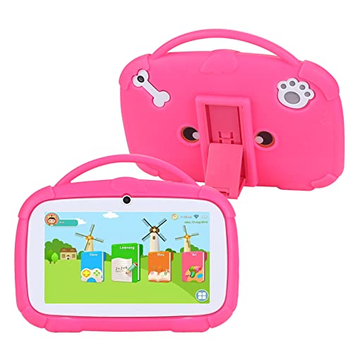 Natuogo 7-inch Android 9,0 Kids Edition Tablet-pc met WiFi, 1 GB + 16GB Tablet voor Kid, Ouderlijk toezicht, Roze