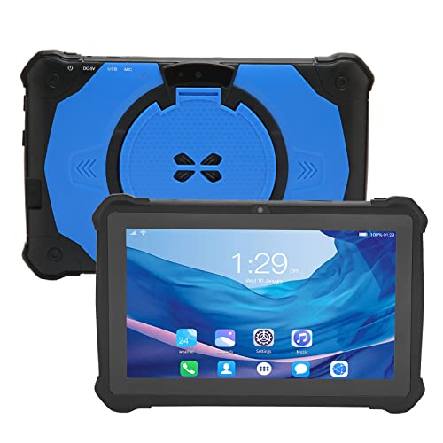 ciciglow Kindertablet 7 Inch, Kindertablet voor Android 10 2 GB 32 GB 5G WIFI Dual Band, IPS HD Tablet-pc voor Peuters Dubbele Camera Dubbele Luidsprekers Tablet 100-240 V (EU-stekker)