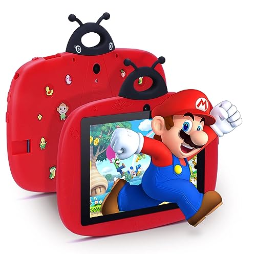 C idea kindertablet, 7-inch kindertablet, Android 12/IWAWA/IPS oogbescherming /32GB opslag voor peuters leertablet voor kinderen van 3-7 jaar