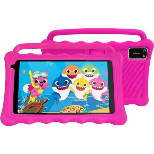 BYYBUO 7 inch tablet voor kinderen, Android 12 Kids tablet, 2 GB RAM + 32 GB geheugen, peutertablet met Kidoz Parental Control app, educatie, spelletjes, kinderen