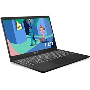 MSI Modern 15 B11M-042XES Ultralichte Laptop 15,6 inch 16:9 FHD, 60Hz (Intel Core i3-1115G4, 8GB RAM, 256GB SSD, Iris Xe Graphics, Free Dos) Classic Black Spaans QWERTY-toetsenbord