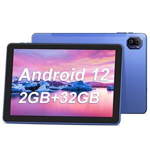 Haehne Tablet 10 inch Android 12, tablet PC 2 GB RAM 32 GB ROM, 2022 model quad-core processor, IPS 1280 x 800 FHD, 2 MP + 5 MP dual camera's, batterijen 4500mAh, WiFi, Bluetooth, GPS, Type-C, blauw