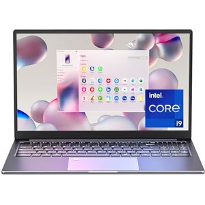 KingnovyPC 15.6-inch Windows 11 Laptop, Intel Core i9-10880H IPS Ultrabook Notebook, Office PC with Backlit Keyboard, Fingerprint Recognition, 32GB RAM 1TB SSD