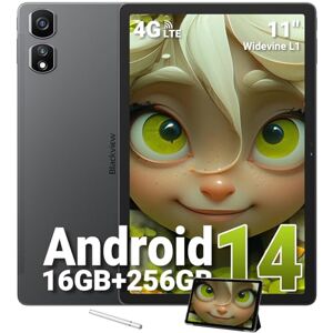 Blackview Tab 16 Pro Android 14 Tablet 11 inch met SIM-telefoon en wifi, 16 GB + 256 GB, Widevine L1 2K FHD, 7700 mAh, 18 W, 5G WLAN, Octa-Core, 13 MP + 8 MP, 2 luidsprekers, OTG/GPS/BT5