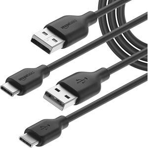 Amazon Basics USB-C-naar-USB-A 2.0-snellaadkabels, snelheid 480 Mbps, USB-IF-gecertificeerd, voor Apple iPhone 16/15, iPad, Samsung Galaxy, tablets, laptops, 6 ft (1,80 m), zwart, 2 stuks Amazon Basics USB-C-naar-USB-A 2.0-snellaadkabels, snelheid 480 Mbps, USB-IF-gecertificeerd, voor Apple iPhone 16/15, iPad, Samsung Galaxy, tablets, laptops, 6 ft (1,80 m), zwart, 2 stuks