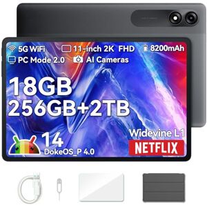 Blackview Tab9WiFi Tablet 11 inch 2K FHD+, 18 GB + 256 GB (TF 2 TB), Octa Core Gaming-tablet, Android 14, Gemini AI, touchscreen tablet met Widevine L1, 8200 mAh, GMS, Bluetooth 5.0, Face ID Blackview Tab9WiFi Tablet 11 inch 2K FHD+, 18 GB + 256 GB (TF 2 TB), Octa Core Gaming-tablet, Android 14, Gemini AI, touchscreen tablet met Widevine L1, 8200 mAh, GMS, Bluetooth 5.0, Face ID