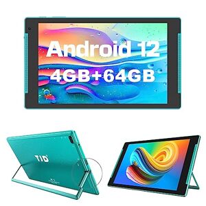 TJD Android 12 tablet 10 inch, tablet met houder 4 GB RAM + 64 GB ROM + 512 GB microSD, IPS Full HD-touchscreen, 8 MP + 2 MP camera   5G Wi-Fi   Bluetooth 5.0  6000mAh   Google GPS   2 luidsprekers