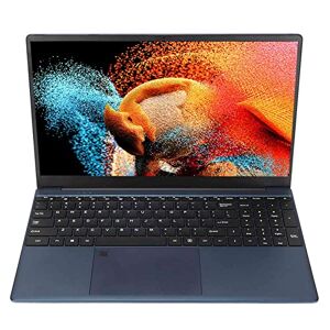 Bewinner 15.6 Inch Laptop Blauw, DDR4 8G RAM, 128GB/256GB/512GB ROM 11 Laptop Ultra-Slim, 1980x1080 HD, 180° Flat Opening, Vingerafdruk Backlight (8+128G EU-stekker)