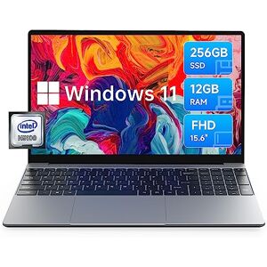 ALLDOCUBE GTBook 15 laptop, 15,6 inch FHD IPS 1920 x 1080, Intel Celeron N5100, 12 GB RAM, 256 GB SSD, 2,4 + 5 GHz WiFi, BT 5.0, type C, USB 3.0, HDMI, Windows 11, grijs