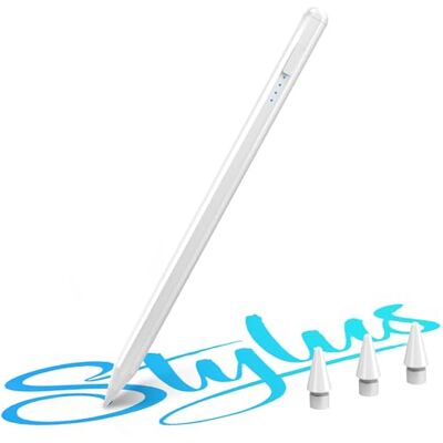 YISH Stylus voor iPad 2018-2025: met magnetische bevestiging, kantelgevoeligheid en palmafwijzing Compatibel met iPad 6/7/8/9/10/11, Air 3/4/5/M2/M3, Mini 5/6, Pro M4/11″/12,9″/13″ YISH Stylus voor iPad 2018-2025: met magnetische bevestiging, kantelgevoeligheid en palmafwijzing Compatibel met iPad 6/7/8/9/10/11, Air 3/4/5/M2/M3, Mini 5/6, Pro M4/11″/12,9″/13″