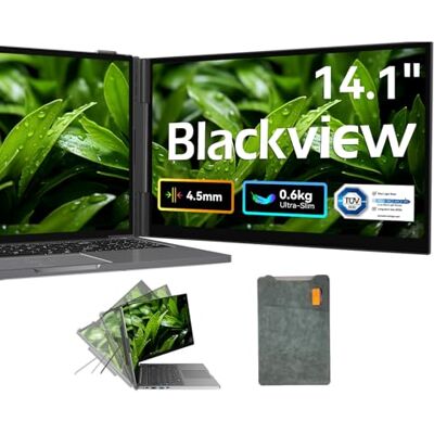 Blackview SCM6 Laptopschermuitbreiding (600g 4,5mm), 14" FHD IPS oogvriendelijke laptopschermuitbreiding, ultradunne gamingmonitor voor 13”-17” laptops, geschikt voor laptop/pc/Mac/PS3/4/5/Xbox Blackview SCM6 Laptopschermuitbreiding (600g 4,5mm), 14" FHD IPS oogvriendelijke laptopschermuitbreiding, ultradunne gamingmonitor voor 13”-17” laptops, geschikt voor laptop/pc/Mac/PS3/4/5/Xbox