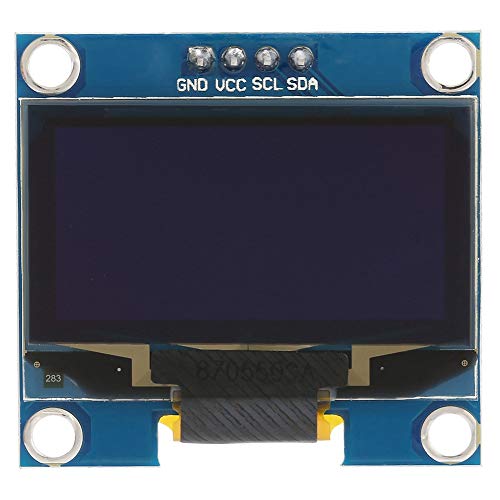 CHEOTIME 1pc 1,3 Inch OLED-displaymodule IIC I2C 128x64 Displaymodule SSD1106 Blauwe Tekstkleur Met Pinnen, Display Compatibel Met Raspberry Pi