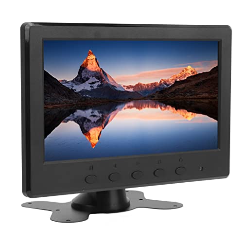 Jectse 7 Inch LED Monitor 1080 P HDMI Computer Monitor Multimedia AV BNC USB DC Input voor Auto Display, CCTV, TFT LCD Full HD Monitor(#1)