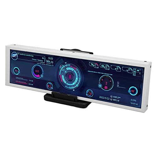 Jectse 8.8 Inch Computer Temp Monitor, PC Sensor Panel AIDA64 Monitor, CPU GPU SSD Data IPS Display Monitor met DIY Thema voor PC Case Secundaire Monitor voor Raspberry Pi voor Linux