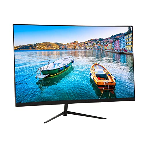 Topiky 27-inch Zakelijke Computermonitor, 1920x1080 75HZ-monitor, Ultradunne Oogzorgbezel HDMI VGA-poorten LED-monitor, Gaming-display, Gebogen Computermonitor