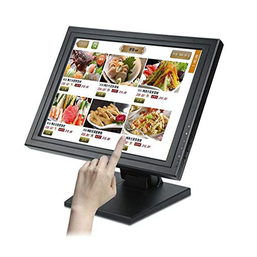 WSIKGHU 15 inch touchscreen monitor POS kassamonitor monitoren voor kassasysteem touchscreen display met hoge resolutie en kleur voor de detailhandel en de point-of-sale