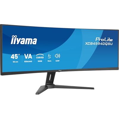 IIYAMA XCB4594DQSU-B1 45 "VA LCD Gebogen 1500R, 5120x1440, HDMI/DP/USB HUB/USB-C, Adaptieve Sync, HEEFT IIYAMA XCB4594DQSU-B1 45 "VA LCD Gebogen 1500R, 5120x1440, HDMI/DP/USB HUB/USB-C, Adaptieve Sync, HEEFT