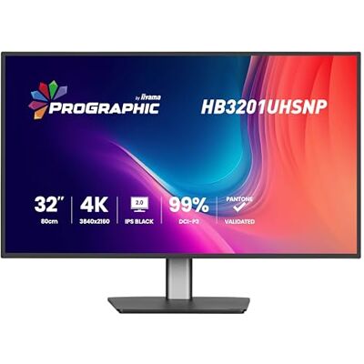 IIYAMA ProGraphic HB3201UHSNP-B1 32 IPS (DCI-P3 99%, sRGB 100%, Pantone gevalideerd), UHD 3840x2160, 4ms, 1x HDMI, 1x DP, 1 x USB Type C 96W PD, DP-Out IIYAMA ProGraphic HB3201UHSNP-B1 32 IPS (DCI-P3 99%, sRGB 100%, Pantone gevalideerd), UHD 3840x2160, 4ms, 1x HDMI, 1x DP, 1 x USB Type C 96W PD, DP-Out