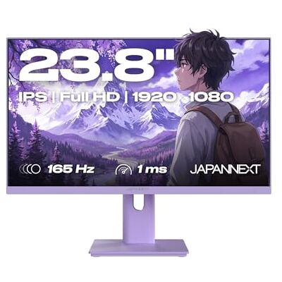 JAPANNEXT Gaming Monitor 23.8" IPS Full HD 165Hz 1ms Pastel Paars Full HD (1920x1080) Hoogte- en kantelverstelling (HSP) Ingebouwde luidsprekers G-Sync/FreeSync JN-IPS238G165F-HSP-PP JAPANNEXT Gaming Monitor 23.8" IPS Full HD 165Hz 1ms Pastel Paars Full HD (1920x1080) Hoogte- en kantelverstelling (HSP) Ingebouwde luidsprekers G-Sync/FreeSync JN-IPS238G165F-HSP-PP