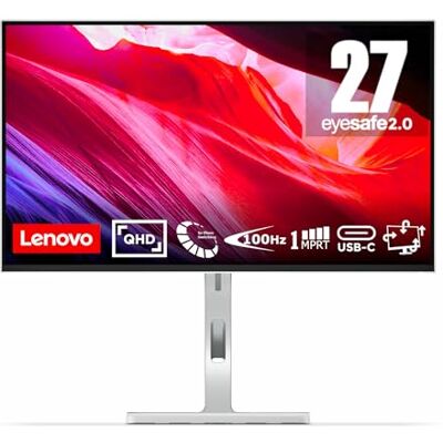 Lenovo L27h-4A Monitor 27 inch QHD (2560 x 1440), IPS, 1ms MPRT, 100 Hz, verstelbaar, aansluitingen HDMI 2.1 + DisplayPort 1.4 + USB-C, USB-kabel type C inbegrepen Cloud Grey Lenovo L27h-4A Monitor 27 inch QHD (2560 x 1440), IPS, 1ms MPRT, 100 Hz, verstelbaar, aansluitingen HDMI 2.1 + DisplayPort 1.4 + USB-C, USB-kabel type C inbegrepen Cloud Grey