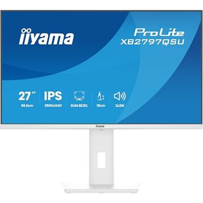 IIYAMA XB2797QSU-W1-27 IPS, 2560x1440/75Hz, USB-hub, 2H1DP, Wit IIYAMA XB2797QSU-W1-27 IPS, 2560x1440/75Hz, USB-hub, 2H1DP, Wit