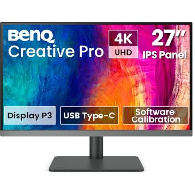 BenQ Creative Pro PD2706U 27" 4K Display P3 90W USB-C voor Mac-designers 95% P3, 100% sRGB, 1200:1, 90W USB-C, KVM, Hotkey Puck, in hoogte verstelbaar, Pantone, Pantone SkinTone, Calman Verified BenQ Creative Pro PD2706U 27" 4K Display P3 90W USB-C voor Mac-designers 95% P3, 100% sRGB, 1200:1, 90W USB-C, KVM, Hotkey Puck, in hoogte verstelbaar, Pantone, Pantone SkinTone, Calman Verified