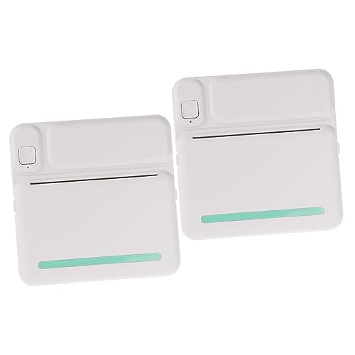 STOBOK Draagbaar 2 Sets Verkeerde Titel Printer Mini Draagbare Printer Telefoon Foto Printer Kleur Printer Draagbare Label Printer USB Label Printer Mini Pocket Printer Foto Printer Abs